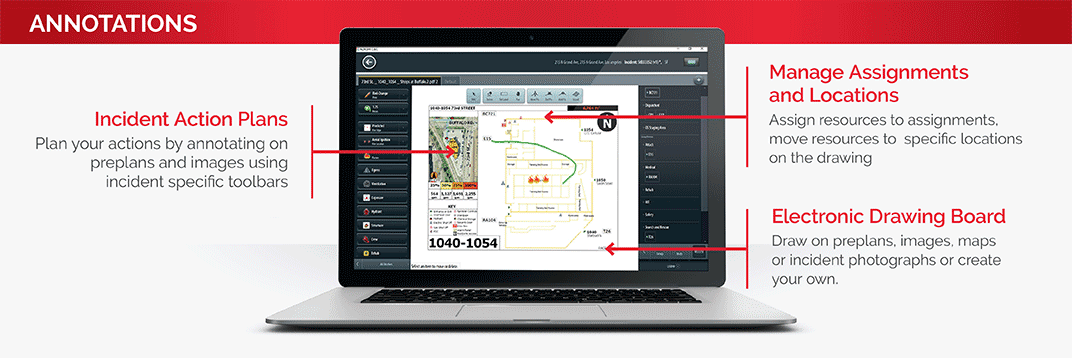 Adashi C&C - incident command software annotations screen diagram