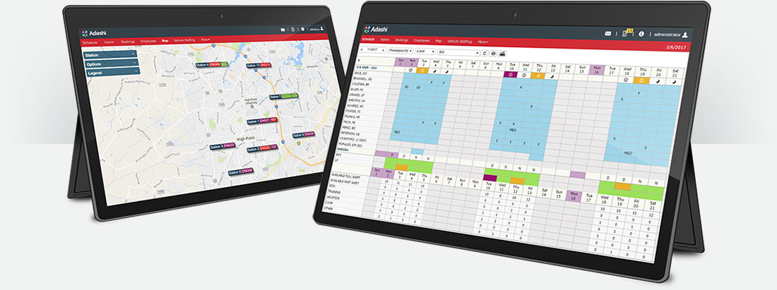 Adashi RollCall - Mapping and Shceduling Screens