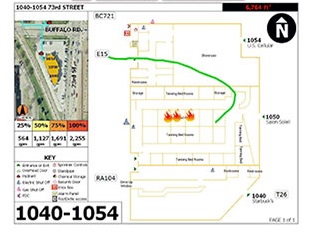 annotated floorplan fire service