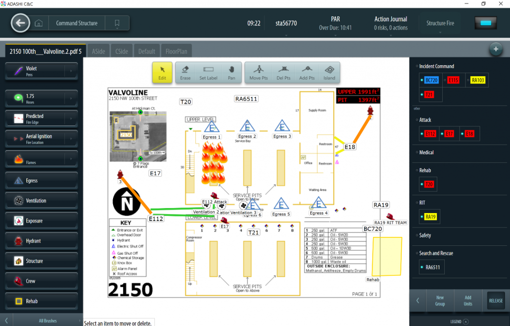 Electronic incident command board